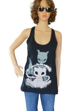 American Apparel Pokemon Mew Mewtwo Black Racerback Tank Women's Size L Kidcore